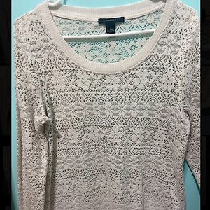Forever 21 White Knitted Sweater